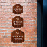 Heritage Plus Contactless Payment Wall or Door Sign | Public Spaces Signage