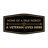 Signs ByLITA Fancy Home of a True Patriot: A Veteran Lives Here Easy Installation | Honor Veterans with Military Signs | US Pride | Businesses and Homes Wall or Door Sign