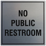Signs ByLITA Square No Public Restroom Sign - Easy Installation | Durable Material