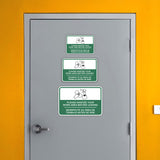 Classic Framed Plus Please Sanitize Your Work Area Before Leaving Wall or Door Sign | Bilingual Spanish and English Workplace Safety Signage