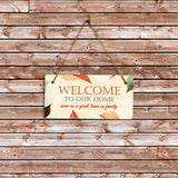 Welcome To Our Home Come As Guest, Leave As Family 5x10 Hanging Plus Wall or Door Sign | Family and Friends Boho Chic Home Decor