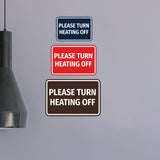 Signs ByLITA Classic Framed Please Turn Heating Off Door or Wall Sign | Eco-Friendly Home Signs