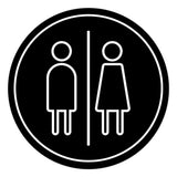 Signs ByLITA Circle Restroom Graphic Door or Wall Sign | Easy Installation | Durable Construction | Promote Health And Safety | Caution Warning Sign for Home, Business and Office Spaces