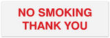 Signs ByLITA Basic No Smoking Thank You Sign - Laser-Engraved Lettering | Durable ABS Plastic | Vibrant Colors | Powerful Foam Tape