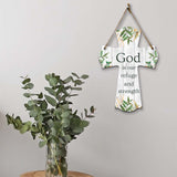 God is our refuge and strength Cross Hanging Sign | Rustic Twine | Inspiring Religious Bible Decor