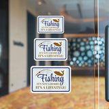 Classic Framed Plus Fishing it's Not a Hobby. It's a Lifestyle! Wall or Door Sign | Fishing Angling Appreciation Decoration