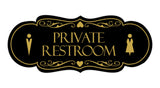 Signs ByLITA Designer Private Restroom Wall or Door Sign