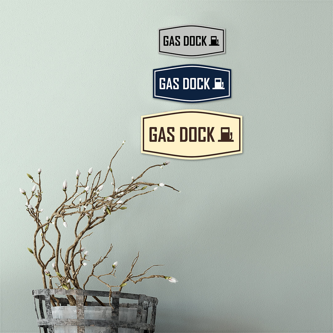 Fancy Gas Dock Wall or Door Sign
