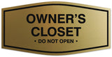 Signs ByLITA Fancy Owner's closet Sign - Laser-Engraved Lettering | Durable ABS Plastic | Vibrant Colors | Powerful Foam Tape Wall or Door Sign