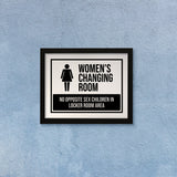 Designs ByLITA Women's Changing Room No Opposite Sex Children In Locker Room Area, Wall Print Art | Retail Store Decoration (Unframed or Framed)