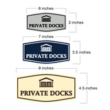 Fancy Private Docks Wall or Door Sign