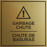 Signs ByLITA Square Garbage Chute Door or Wall Sign | Spanish Bilingual Business And Office Signs