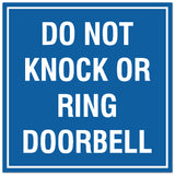 Signs ByLITA Square Do Not Knock or Ring Doorbell Sign - Easy Installation | Durable Material
