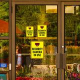 Portrait Round Plus Security Camera in Use Wall or Door Sign | Eco-Friendly Recycling