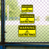 Classic Framed Plus Warning Electric Fence Wall or Door Sign | Health & Safety Warning Signage