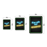 Portrait Round Plus Keep Calm and Game On Wall or Door Sign | Easy Installation | Gaming | Home Decor