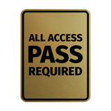 Signs ByLITA Portrait Round All Access Pass Required Door or Wall Sign Easy Installation | Directing Artists & Co-Workers | Music | Concert | Festivals
