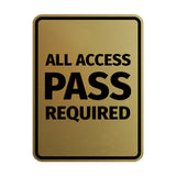 Signs ByLITA Portrait Round All Access Pass Required Door or Wall Sign Easy Installation | Directing Artists & Co-Workers | Music | Concert | Festivals