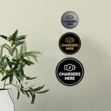 Circle Chargers Here Wall or Door Sign