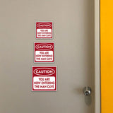 Square Plus Caution You Are Now Entering The Man Cave Wall or Door Sign | Easy Installation | Funny Home Decor for Garage Bar Workshops