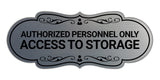Signs ByLITA Designer Authorized Personnel Only Access to Storage Wall or Door Sign