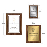 Custom Logo Wooden Award Plaque | Easel Mount Option | Upload Your Logo | Recognition of Achievement and Service Personalizable Plaques