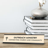 Church Leader Role and Titles 2 x 10" Desk Sign with Aluminium Frame