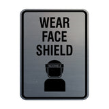 Signs ByLITA Portrait Round Wear Face Shield Wall or Door Sign