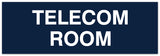 Signs ByLITA Basic Telecom Room Sign - Laser-Engraved Lettering | Durable ABS Plastic | Vibrant Colors | Powerful Foam Tape