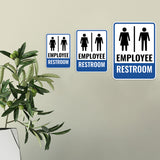 Portrait Round Plus Employee Restroom Wall or Door Sign | Office & Workspace Bathroom Signage