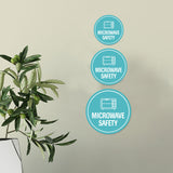 Circle Plus Microwave Safety Wall or Door Sign | Easy Installation | Business & Studio Signage