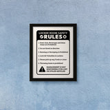 Designs ByLITA Locker Room Safety Rules, Wall Print Art | Retail Store Decoration (Unframed or Framed)