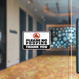 Classic Framed Plus Please No Pooping Thank You Wall or Door Sign | RV Accessories
