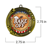 All Quality Stars Design Bake Off Medal | Competition | High Quality Metal Medal - 1st, 2nd, 3rd Place