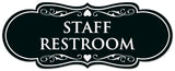 Signs ByLITA Designer Staff Restroom Sign - Easy Installation | Durable Wall or Door Sign