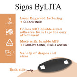 Signs ByLITA Oval NO WEAPONS ALLOWED Sign - Laser-Engraved Lettering | Durable ABS Plastic | Vibrant Colors | Powerful Foam Tape