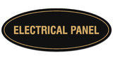 Signs ByLITA Oval Electrical Panel Sign - Laser-Engraved Lettering | Durable ABS Plastic | Vibrant Colors | Powerful Foam Tape