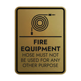 Signs ByLITA Portrait Round Fire Equipment: Hose Must Not Be Used For Any Other Purpose Door or Wall Sign Easy Installation | Health And Safety | Building And Danger Signs