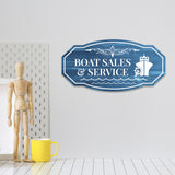 Victorian Plus Boat Sales & Service Wall or Door Sign | Harbor Marina Signage