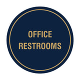 Circle Office Restrooms Wall or Door Sign