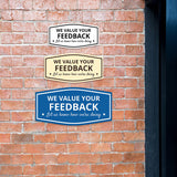 Signs ByLITA Fancy We Value Your Feedback! Let Us Know How We're Doing Easy Installation | Durable Construction | Barbers | Grooming and Styling | Hair Wall or Door Sign