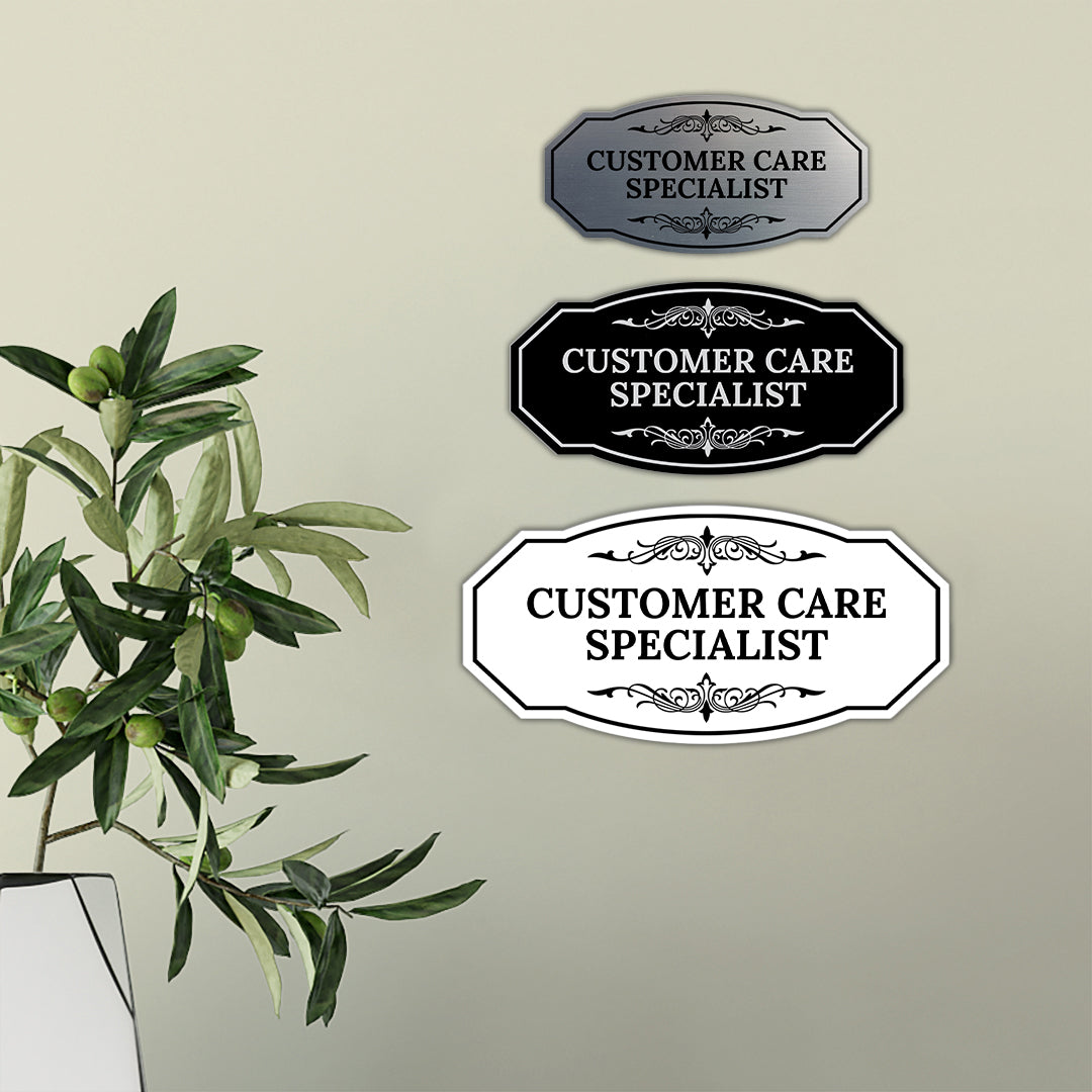 Signs ByLITA Victorian Customer Care Specialist Graphic Wall or Door Sign