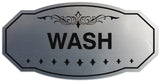 Signs ByLITA Victorian Wash Wall or Door Sign - Laser-Engraved Lettering | Durable ABS Plastic | Vibrant Colors | Powerful Foam Tape