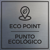 Signs ByLITA Square Eco Point Wall or Door Sign | Spanish Bilingual Business And Office Signs