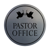 Signs ByLITA Circle Pastor Office Wall or Door Sign