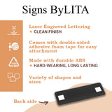 Signs ByLITA Standard Domestic Waste Door or Wall Sign Durable ABS Plastic | Laser Engraved | Easy Installation | Elegant Design