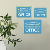 Classic Framed Plus A Corner Of Compassion – Assistant Pastor’s Office Door or Wall Sign | Church and Place of Worship Signs
