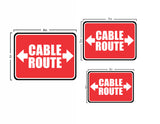 Classic Framed Plus Cable Route Door or Wall Sign | Business Protection Construction Site Warehouse & Shop Area