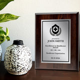 Health Professional Theme Custom Award Plaque |Easel Mount Option | Achievement and Service Personalizable Plaques