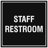 Signs ByLITA Square Staff Restroom Sign - Easy Installation | Durable Material